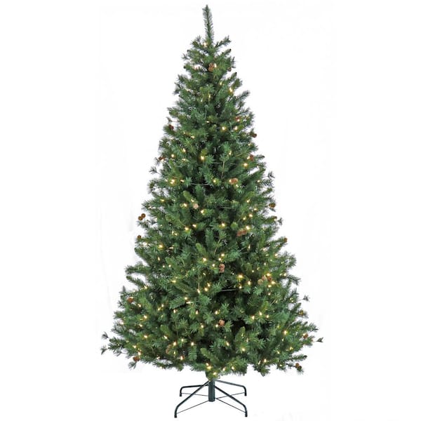 National Tree Company 7.5 ft. Pre-Lit Cedar Spruce Artificial Christmas Tree with LED Lights