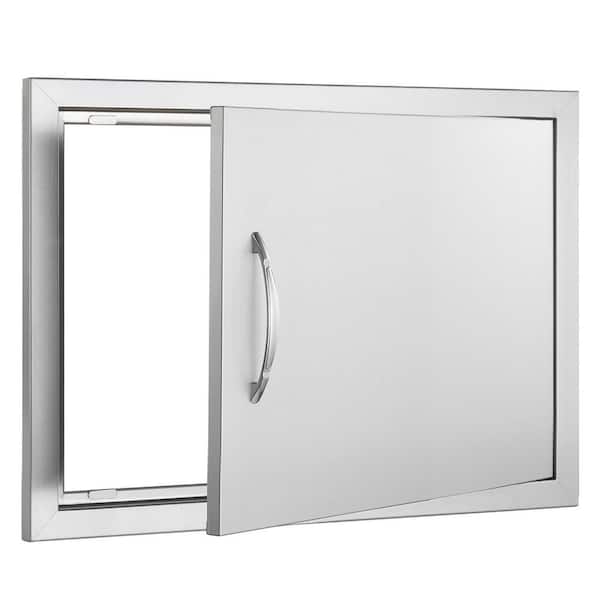 VEVOR BBQ Access Door 24 in. W x 17 in. H Horizontal Single BBQ Door Stainless Steel Outdoor Kitchen Doors for BBQ Island