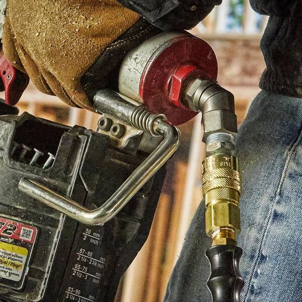 Milton M-Style Safety Coupler Kit – 5-Piece 1/4” FNPT, Two-Stage Pressure Release, 300 PSI, 40 SCFM, For Air Tools & Compressors