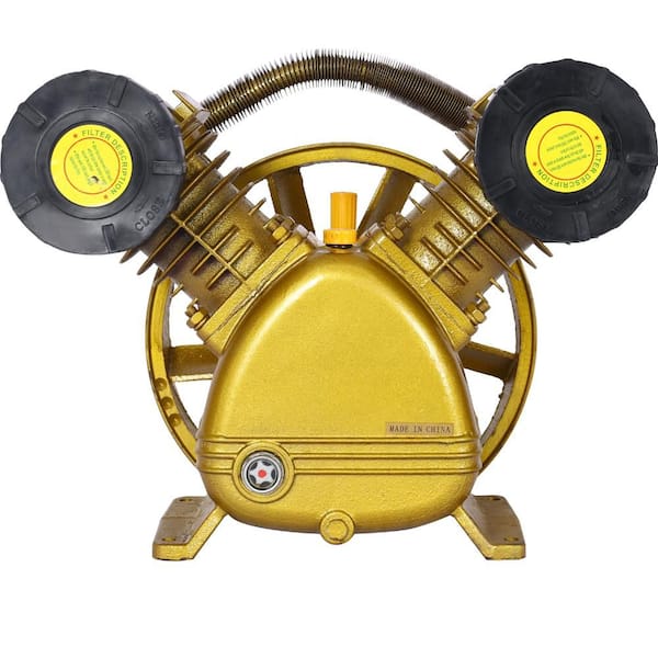 5. 5HP Electric Air Compressor Pump Head 21CFM, 115 PSI V-Type Dual-Cylinder Air Compressor Pump Head 2-Piston
