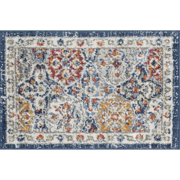 Chelsea Navy 2 ft. x 3 ft. Oriental Indoor Area Rug