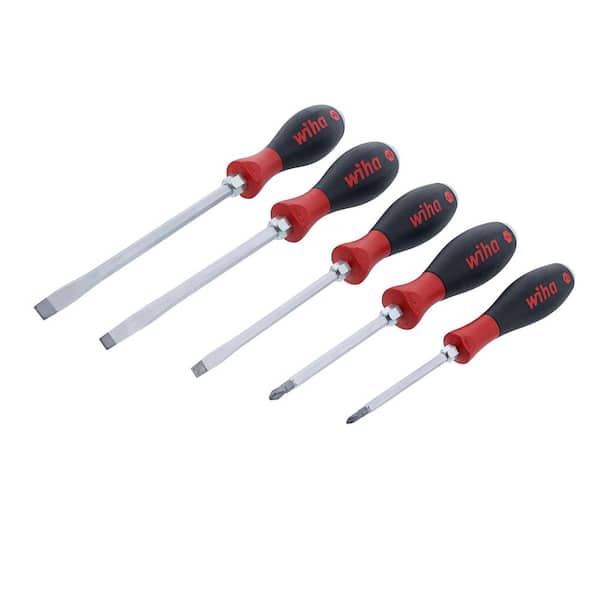 5-Piece Soft Finish XHeavy Duty Slotted and Phillips Screwdriver Set