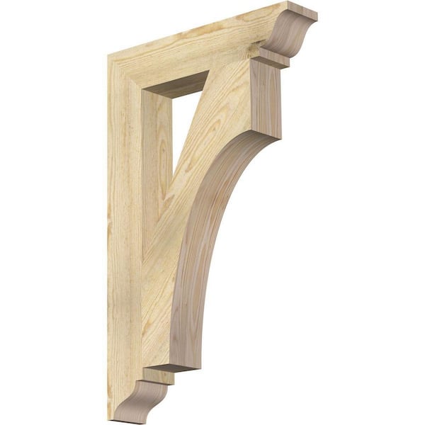 Ekena Millwork 4 in. x 32 in. x 20 in. Douglas Fir Westlake Traditional Rough Sawn Bracket