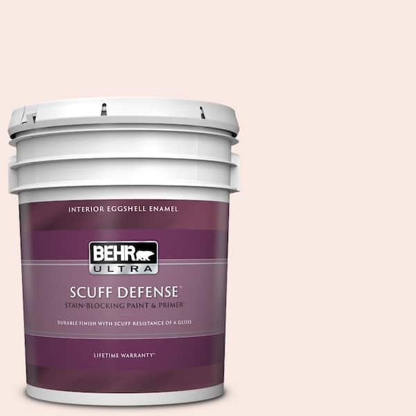 BEHR ULTRA 5 gal. #200C-1 Hush Pink Extra Durable Eggshell Enamel Interior Paint & Primer