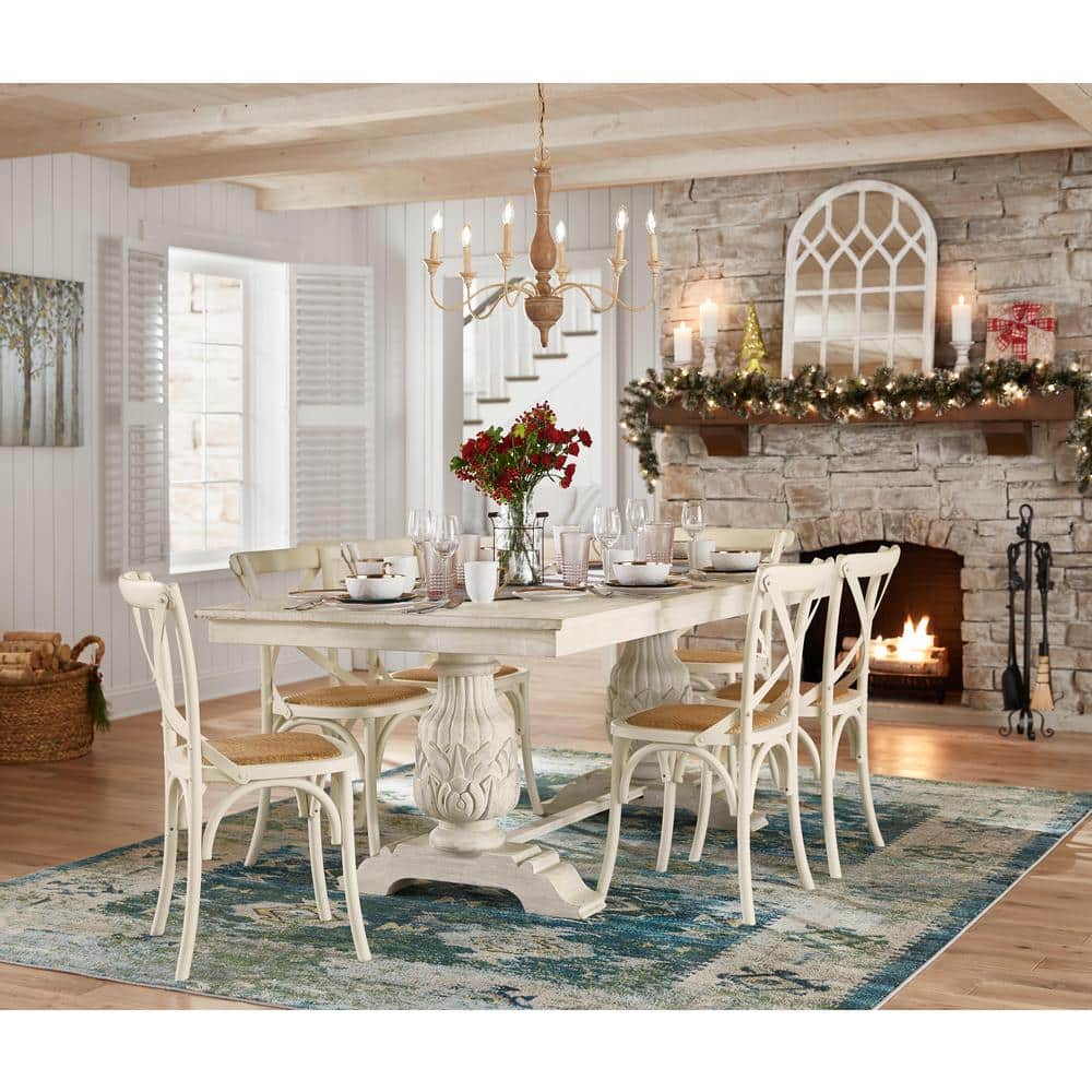 Eco-Friendly Geometric Green Synthetic 8' x 10' Indoor Rug