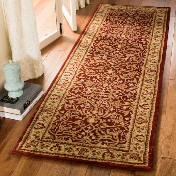 Persian Legend 3 ft. x 12 ft. Rust/Beige Border Floral Oriental Runner Rug