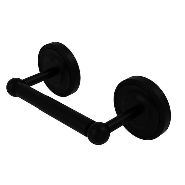 Allied Brass Prestige Regal Collection Double Post Toilet Paper Holder in Matte Black