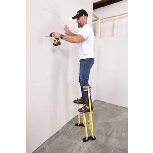 48 in. to 64 in. Adjustable Magnesium Drywall Stilts with Soft Straps