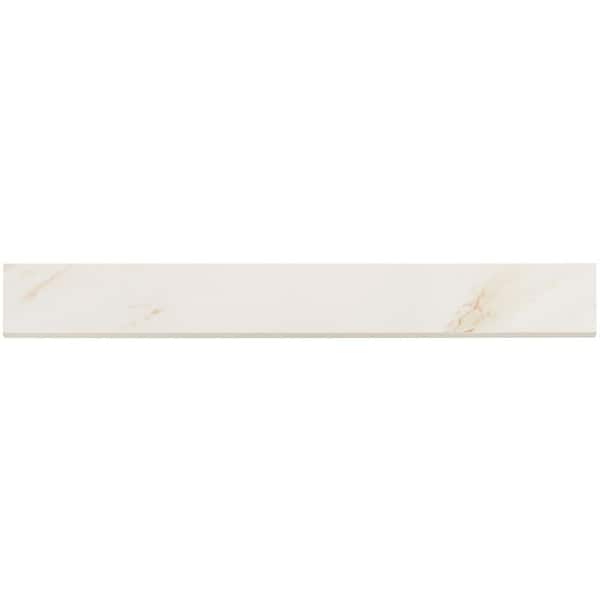 Ivy Hill Tile Essential Marble Borghini 3 in. x 24 in. Satin Porcelain Bullnose Wall Tile