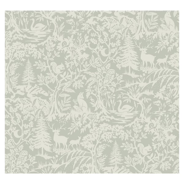 Chesapeake Alrick Forest Venture Green Prepasted Non Woven Wallpaper