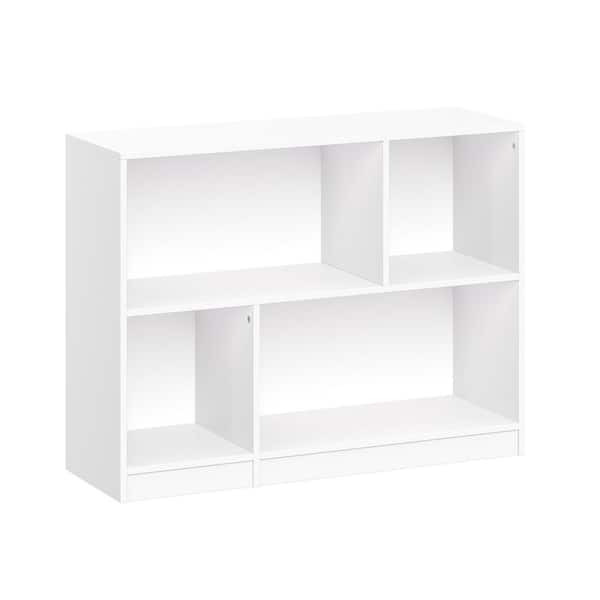 RiverRidge Home 33.75 in. Wide White Kids Horizontal Bookcase with Cubbies