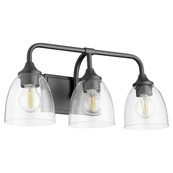 Quorum International Enclave 19.25 in. W 3-Light Matte Black Vanity