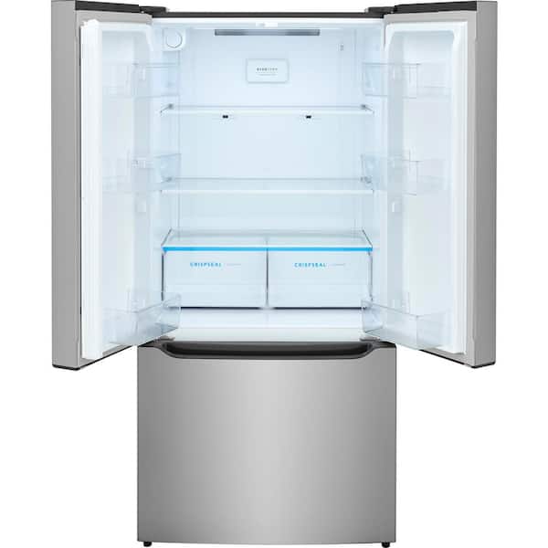 33 in. 20 cu. ft. Counter-Depth French Door Refrigerator in Stainless Steel Look with CrispSeal crispers