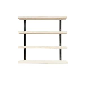 36 in. White Quartette Jet Tiered Shelf