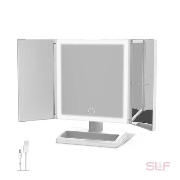 11.91 in. X 17.87 in. SLF Led Trifold Armoire Mirror