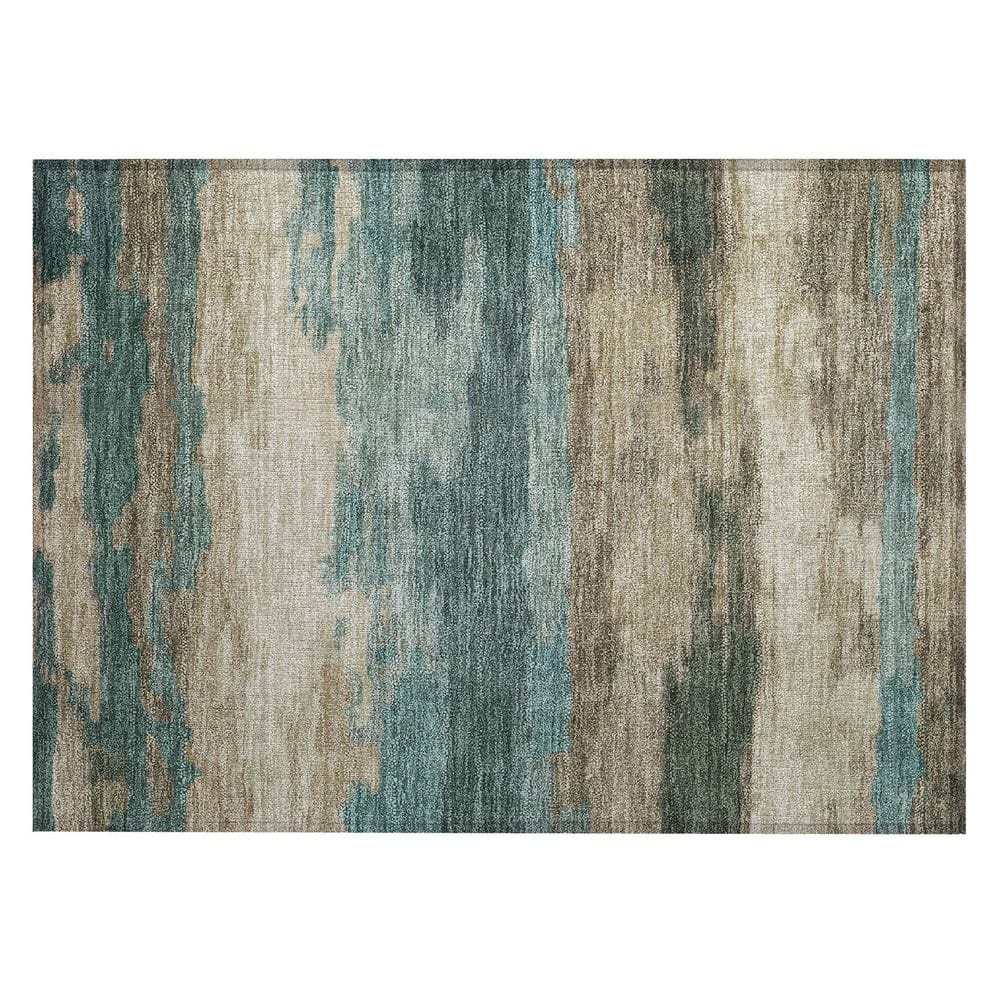 Chantille Machine Washable Indoor/Outdoor Abstract ACN2870 Teal 2 ft. x 3 ft. Accent Rug price history on PriceWatchPro