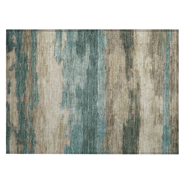 Chantille Machine Washable Indoor/Outdoor Abstract ACN2870 Teal 2 ft. x 3 ft. Accent Rug