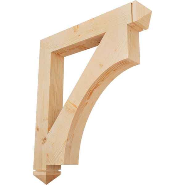 Ekena Millwork 5.5 in. x 48 in. x 42 in. Douglas Fir Westlake Arts and Crafts Smooth Bracket