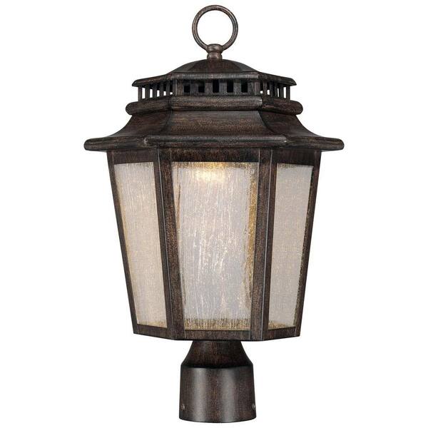 the great outdoors by Minka Lavery Wickford Bay LED Wickford Bay 1-Light Iron Oxide Outdoor LED Post Mount