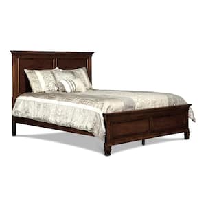 New Classic Furniture Tamarack Brown Cherry Wood Frame Queen Panel Bed