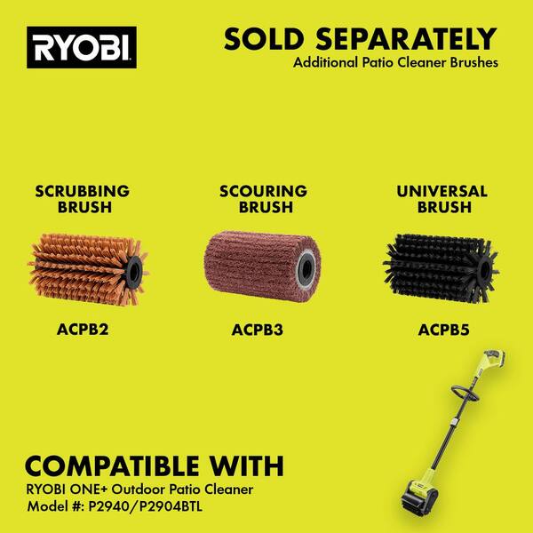 Ryobi Wire Brush Replacement for Patio Cleaner with Wire Brush Edger