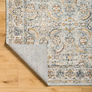 Beckham Light Gray Medallion 9 ft. x 12 ft. Indoor Area Rug