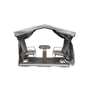 Outdoor glider bench with canopy sale