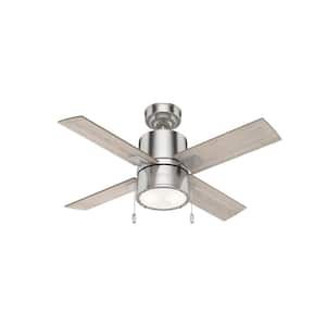 Beck 42 in. LED Indoor Brushed Nickel Ceiling Fan with Light