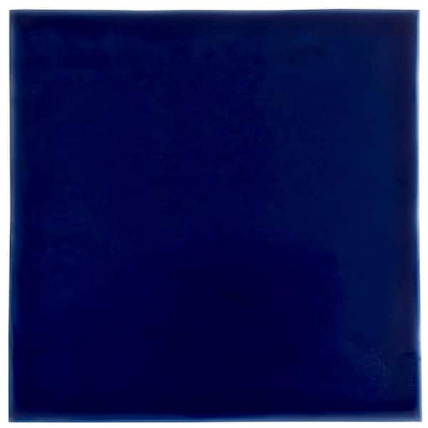 Terralis 6 in. x 6 in. Glossy Royal Blue Porcelain Square Wall and Floor Tile (4.65 sq. ft./case)-19 Pack