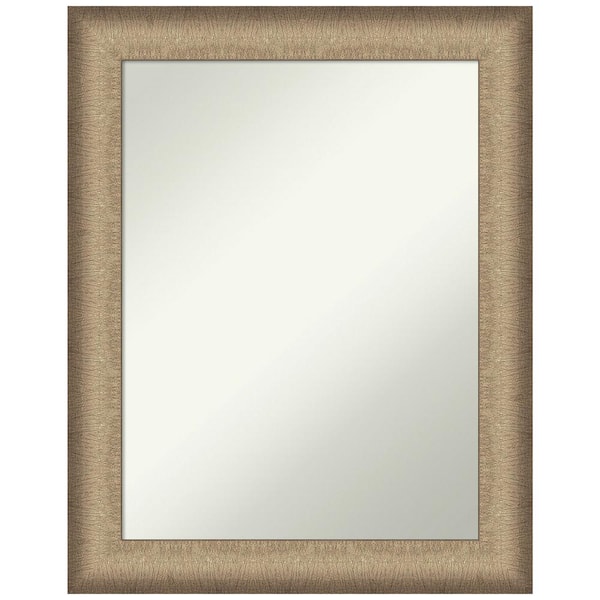 Amanti Art Elegant Brushed Bronze 22.75 in. H x 28.75 in. W Framed Non-Beveled Wall Mirror in Bronze