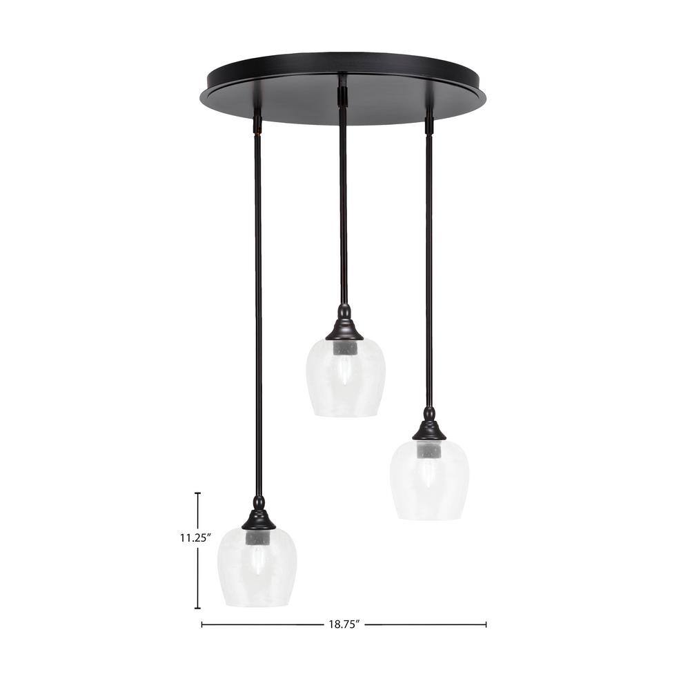 Villa 3 Light Espresso Pendant - Thumbnail 2