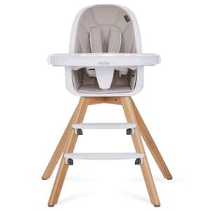 Zoodle Light Gray Modern 3-in-1 Highchair