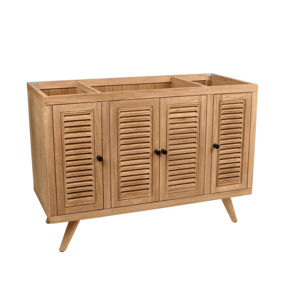 Harper Transitional 48" Teak Solid Wood Freestanding Vanity Base