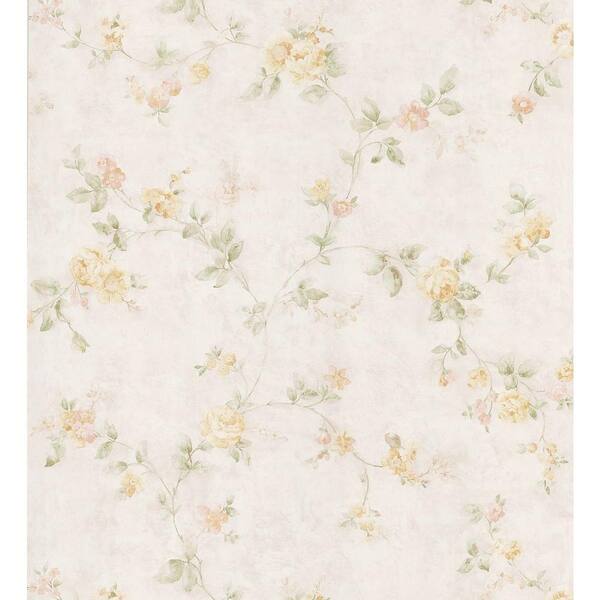 Brewster Kitchen and Bath Resource II Off-White Swag Trail Wallpaper Sample