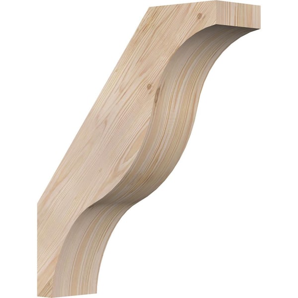 Ekena Millwork 5 1/2"W x 20"D x 24"H Funston Smooth Knee Brace, Douglas Fir