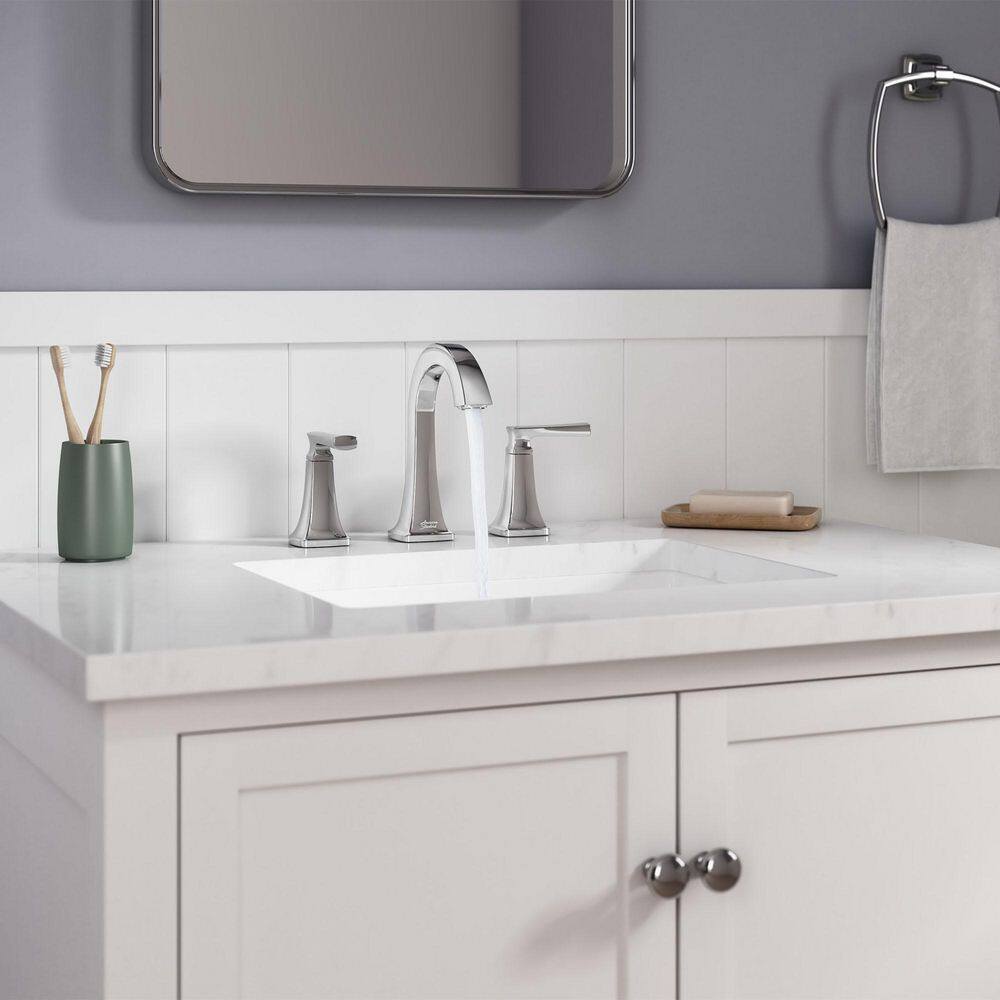 Belmeade Chrome 2-Handle Widespread Bathroom Faucet with Drain Assembly