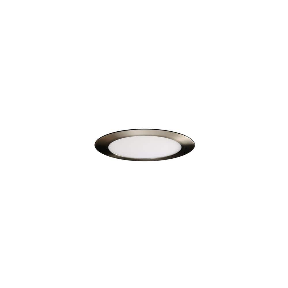 Cranium 4 in. 1-Light Nickel LED Semi-Flush Mount