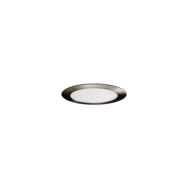 Unbranded Cranium 6 in. 1-Light Nickel LED Semi-Flush Mount