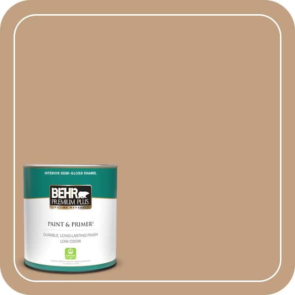 BEHR PREMIUM PLUS 1 qt. #MQ2-12 Milano Semi-Gloss Enamel Low Odor Interior Paint & Primer