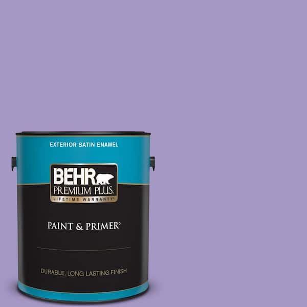 BEHR PREMIUM PLUS 1 gal. #640B-5 Bloomsberry Satin Enamel Exterior Paint & Primer