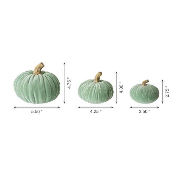 CANVAS Resin Tabletop Pumpkin, Green, 5-in, Indoor Decoration for