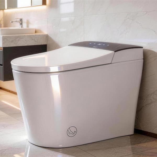 M3 Elongated Smart Bidet Toilet 1.28 GPF in White with Auto Flush, UVC Sterilization,Foam Shield Splash Proof,ADA Height