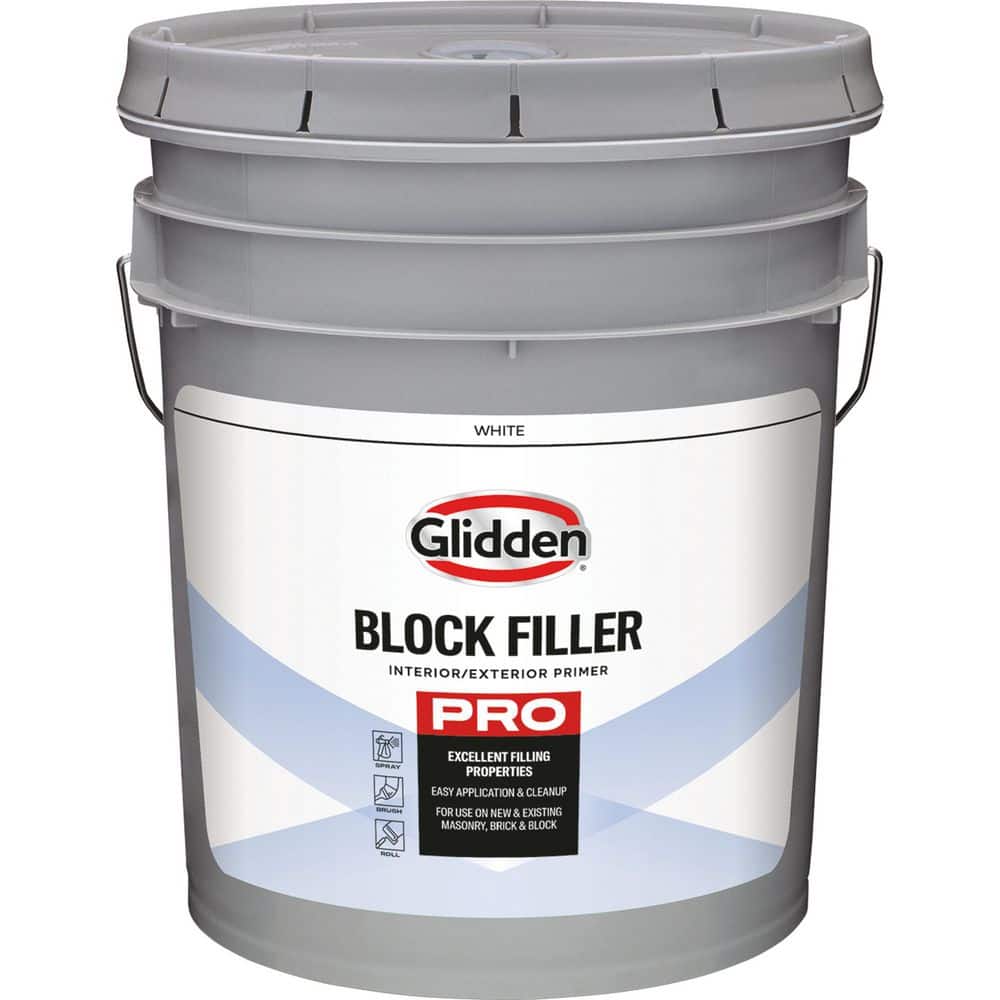 Glidden Block Filler 5 Gal. Latex White Flat Interior Paint GLBF615-05 ...