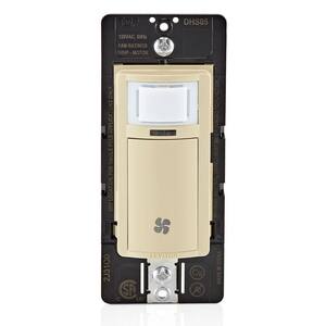 Decora In-Wall Humidity Sensor and Fan Control Switch, 1/4 HP, Residential Grade, Single Pole, Ivory