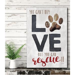 12 in. x 18 in. "Dog Rescue" Canvas Wall Art