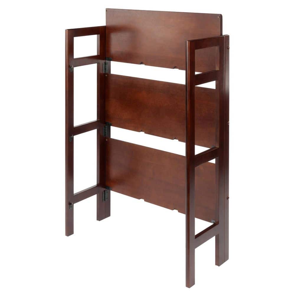 Walnut 3-Tier Stackable Solid Wood Floating Shelf