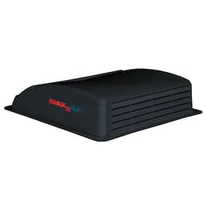 Mini Deluxe Roof Vent with 12-Volt Powered Fan in Black