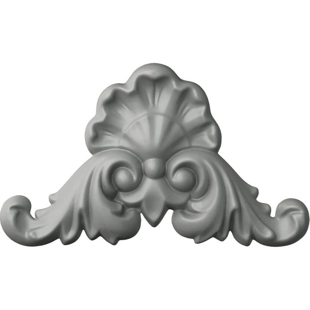 Ekena Millwork 8 in. x 4-3/4 in. x 3/4 in. Polyurethane Carrillo Shell ...