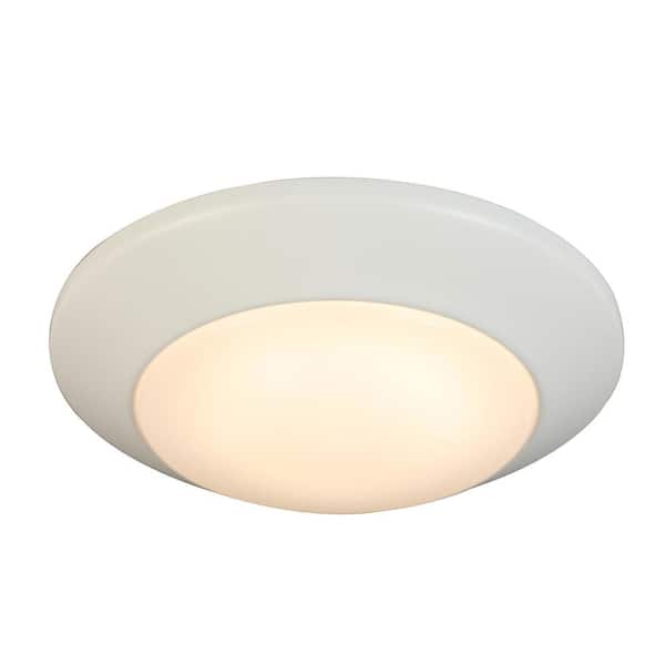 Commercial Electric 7 in. White LED Flush Mount (2-Pack) JVJ3011L