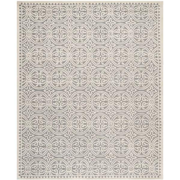 SAFAVIEH Cambridge Silver/Ivory 5 ft. x 8 ft. Geometric Medallion Area Rug